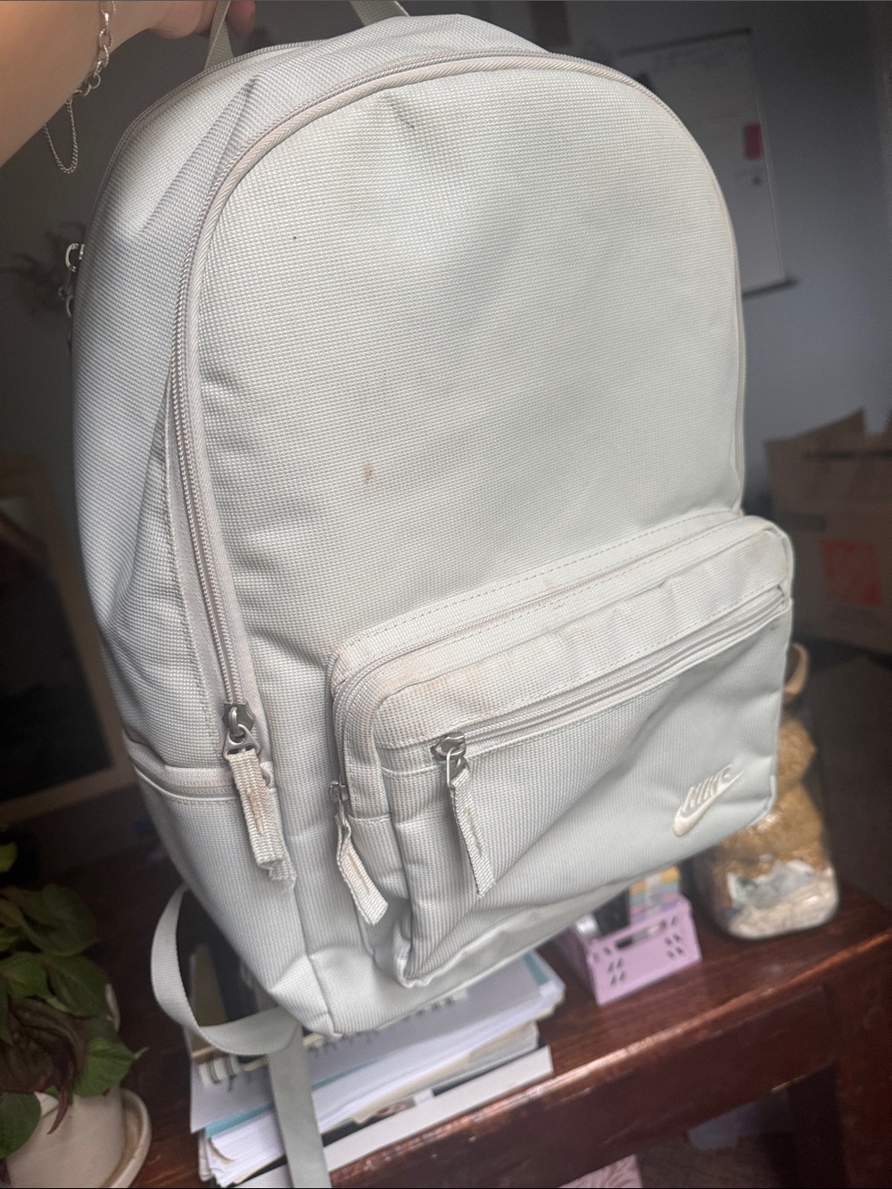 Nike Light Blue/Off-White Canvas Backpack